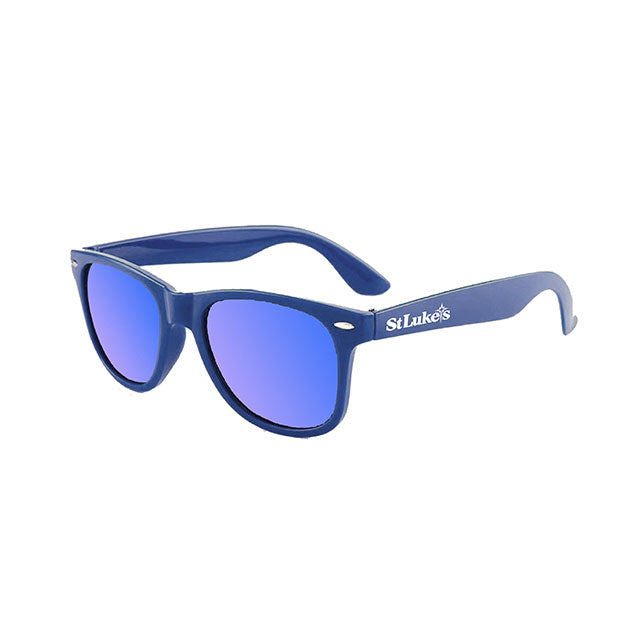 Mirrored Sunglasses - Dark Blue with White St Luke's logo (Qty: 25)