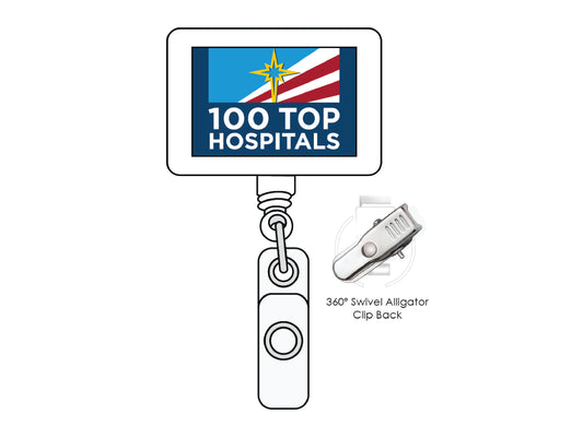 BHM18: Anti-Microbial JUMBO Rectangle Badge Reel (Qty: 10)